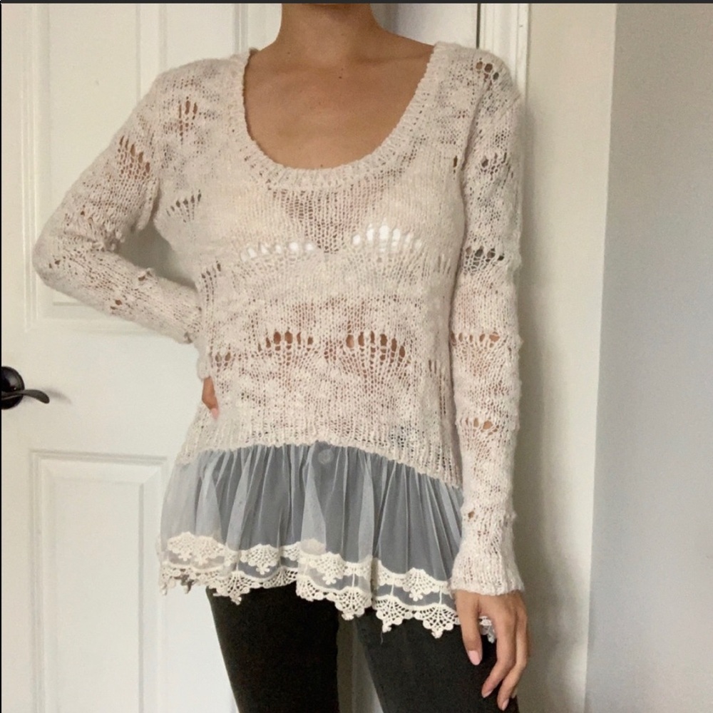Nordstrom Cotton Emporium White sweater